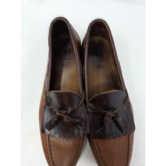Allen Edmonds Nashua Slip On Tassel Leather Loafers Tan Brown Size 12 B main image 6